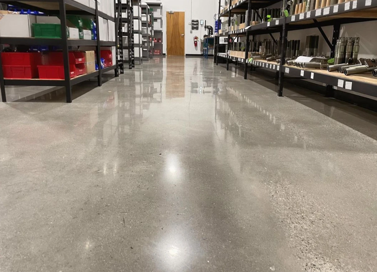 Warehouse floor polishing