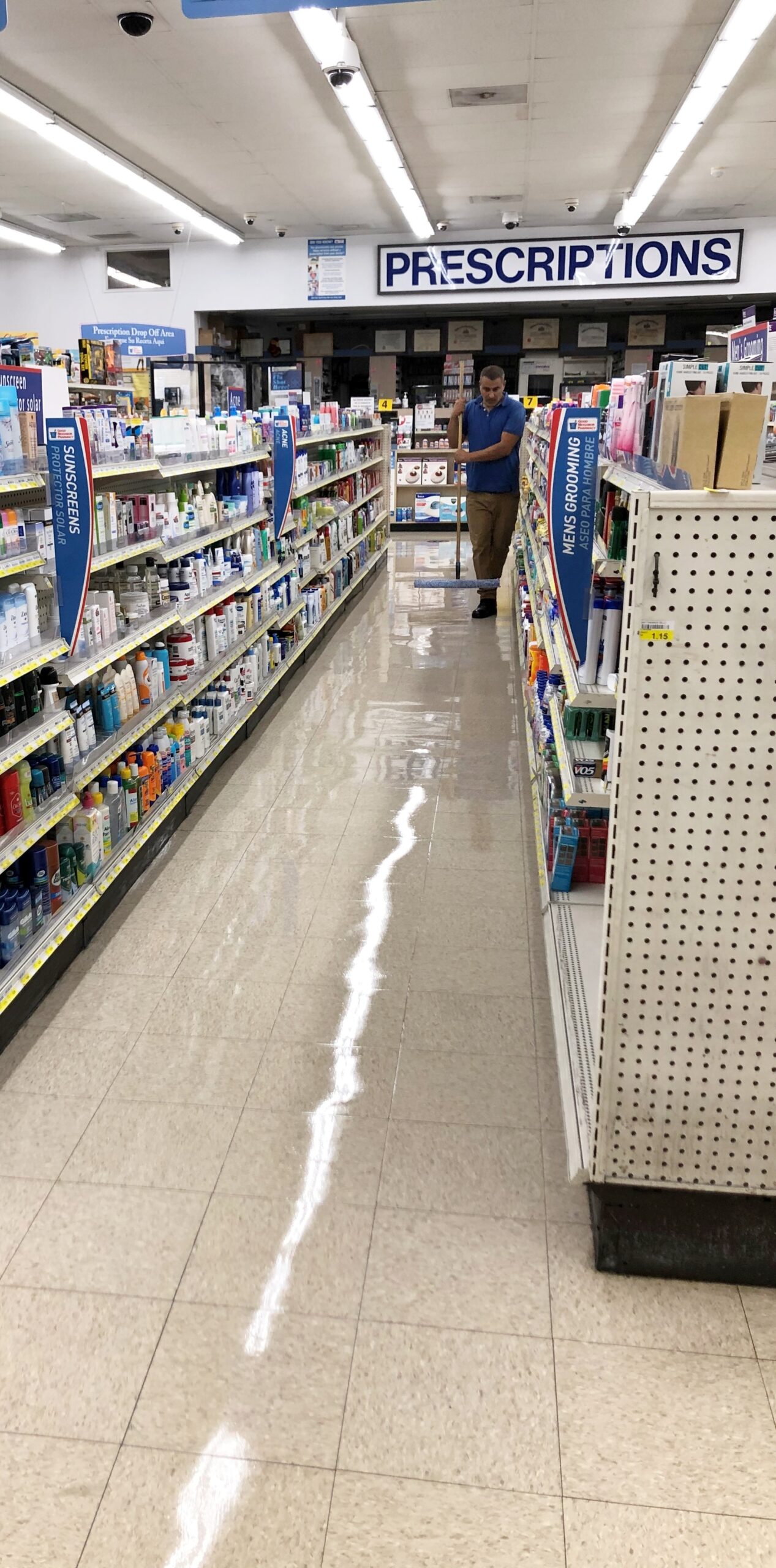 Retail floor polishing